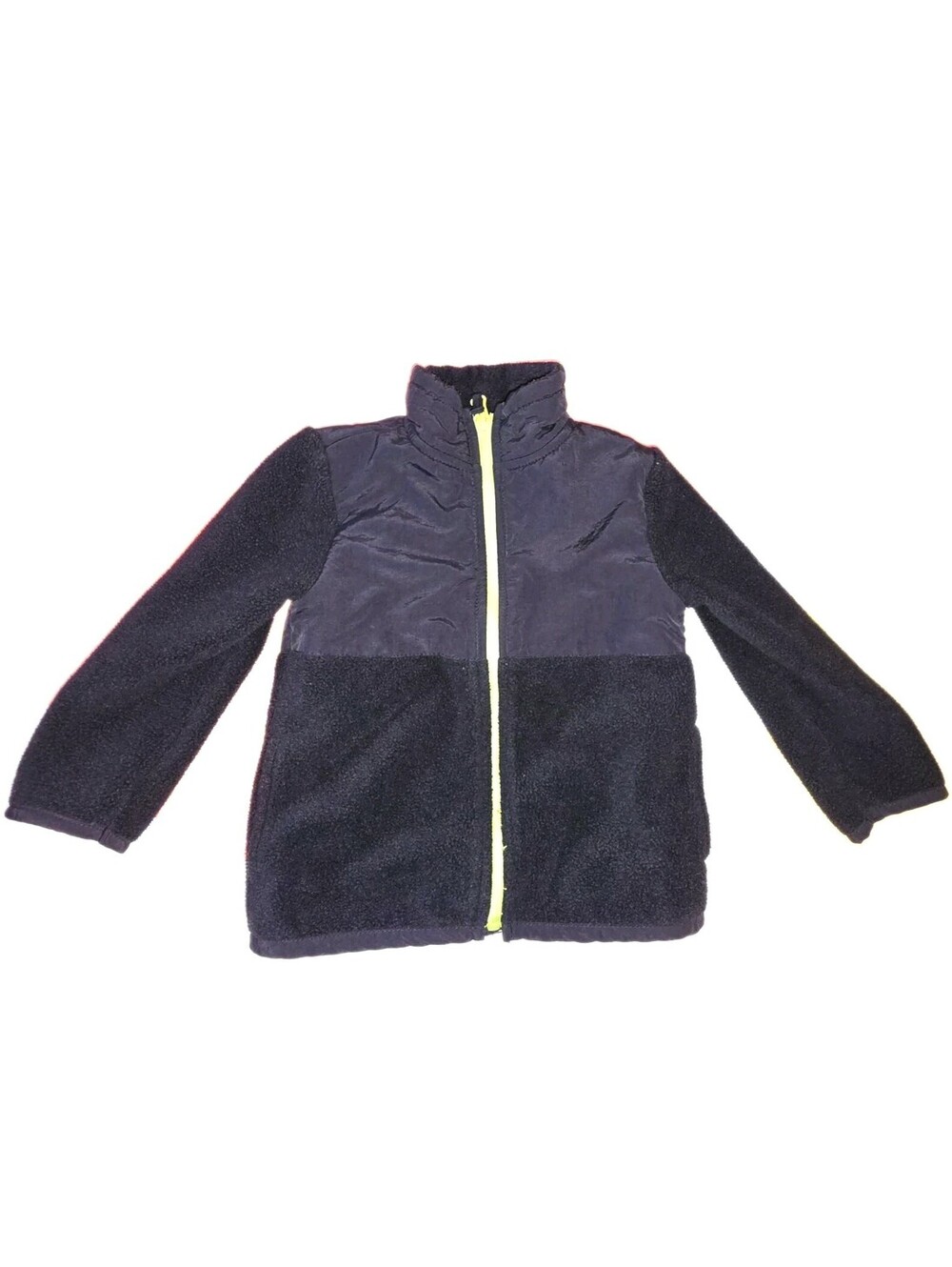 Place Unisex Kids 2T Black Full Zip Fleece Jacket Long Sleeve Solid